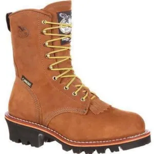 Georgia Men's 8" Steel Toe Waterproof Insulated Logger Work Boot - Brown - G9382