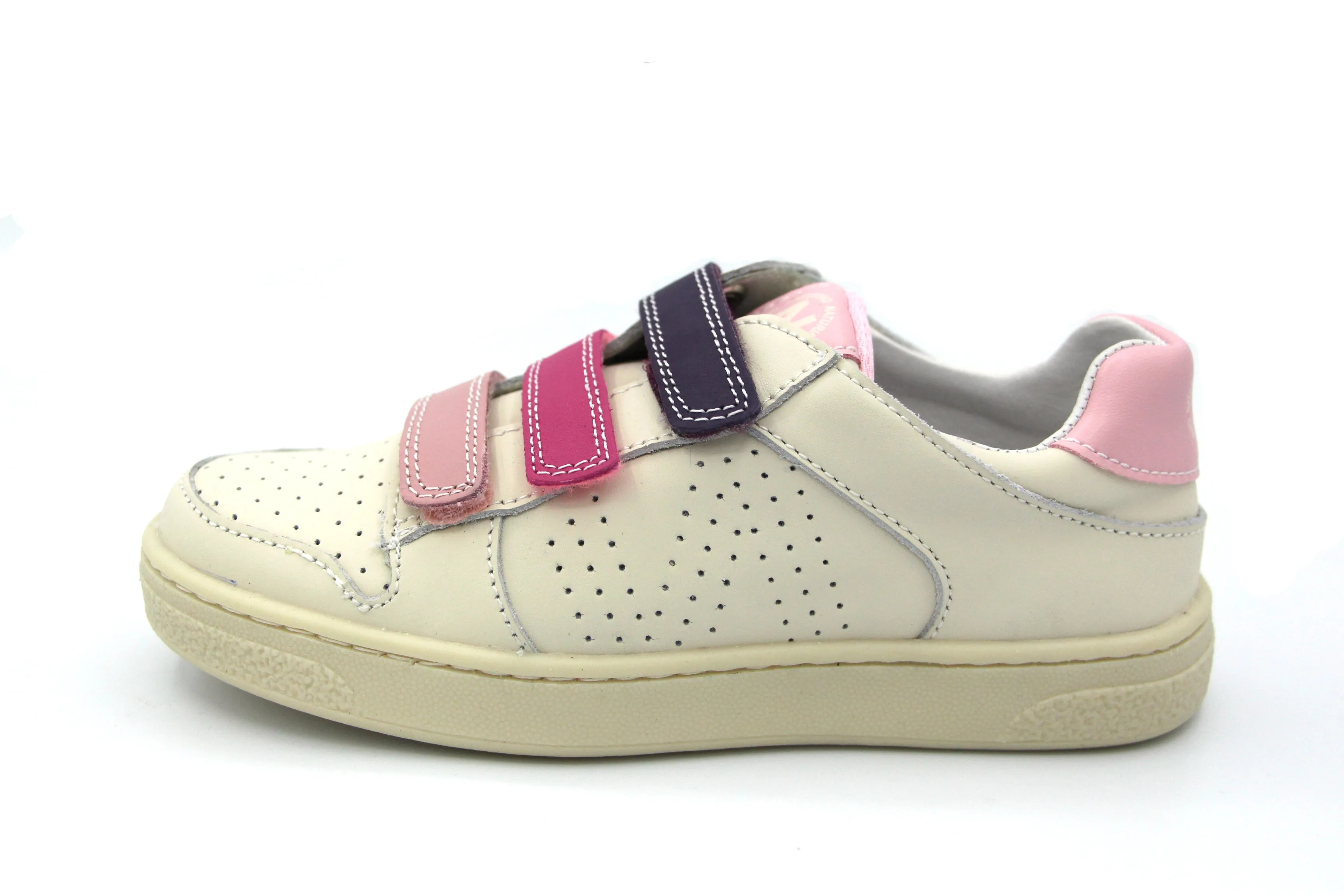 Naturino  Off-White Colorful Strap Velcro Sneaker Theral