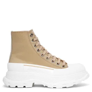 Tread slick beige canvas high top